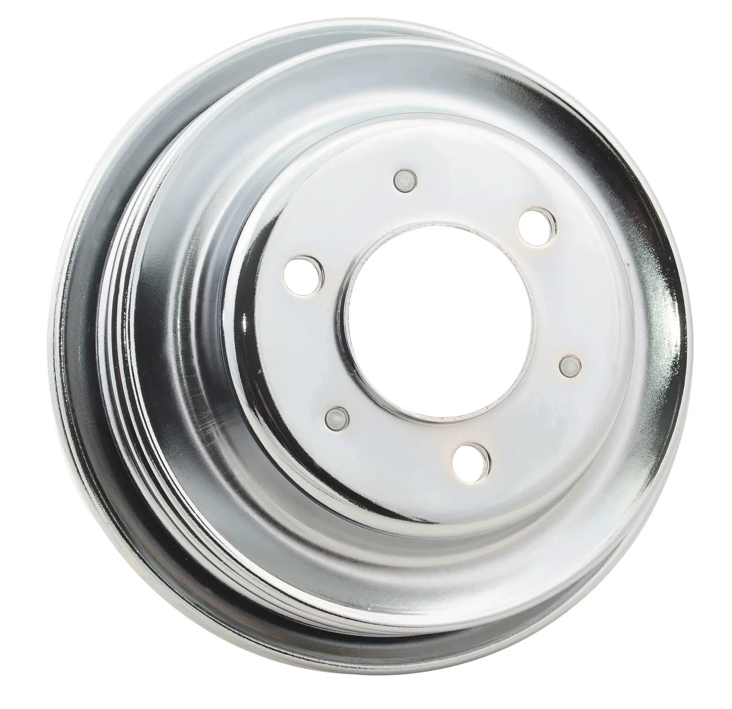 Mr. Gasket Chrome Crankshaft Pulley - Triple Groove - 4961G